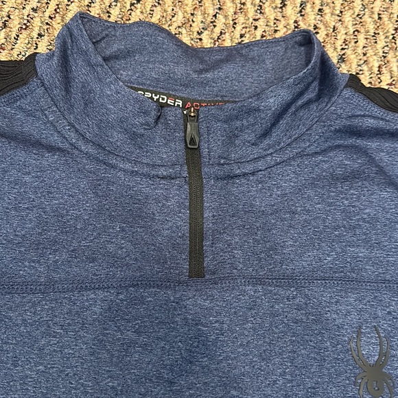 NWOT SPYDER active blue quarter zip sweatshirt - Picture 3 of 4
